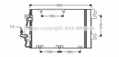 AVA QUALITY COOLING ol5367d -  Конденсатор, кондиционер